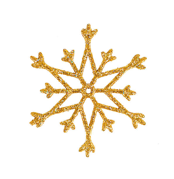 istock golden snowflake isolated on white. christmas tree decoration. 177499496