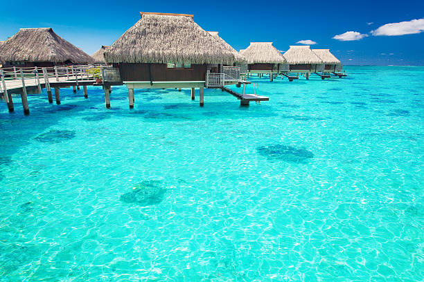 istock Water villas in the ocean with steps into lagoon 177499761