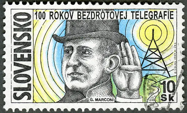 Photo of Postage stamp Slovakia 1997 Guglielmo Marconi, inventor of radio