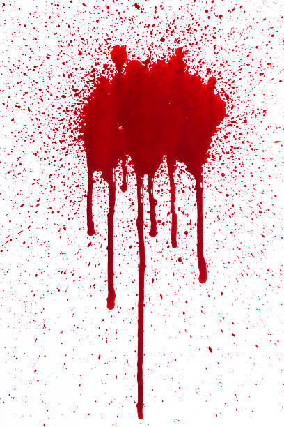 splat de sangue e administração - spray blood splattered paint imagens e fotografias de stock