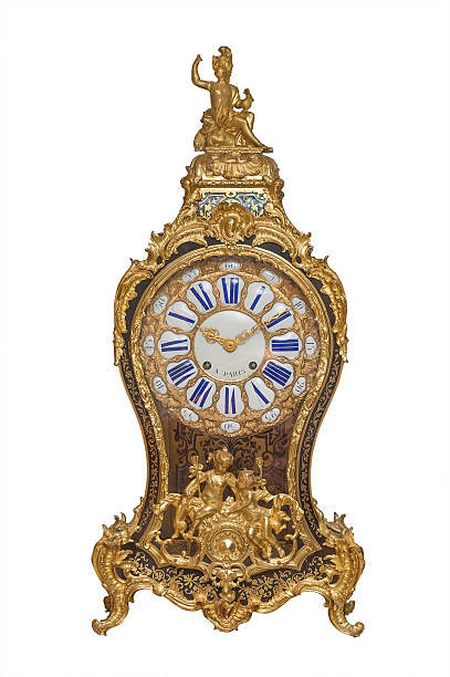 istock Antique French clock, isolated 177502588