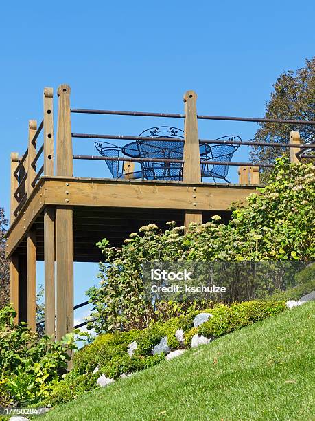 Hillside Deck With Casual Furniture Low Angle View Stock Photo - Download Image Now