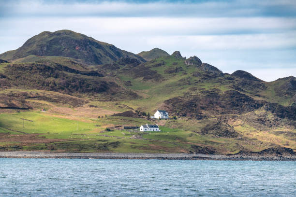 Panoramic view from Staffin beach, Highlands, Scotland