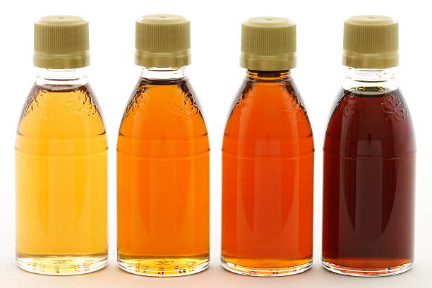 delcious maple syrup stock photo