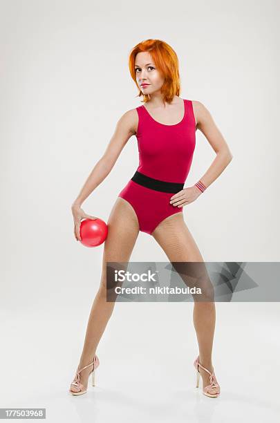 Fitness Model With Ball Stock Photo - Download Image Now - Activity, Adult, Adults Only