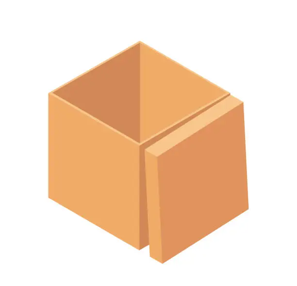 Vector illustration of Cardboard boxes vector concept