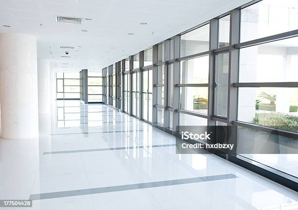 Corridor Of The Office Building Stock Photo - Download Image Now - Architectural Column, Architectural Feature, Architecture