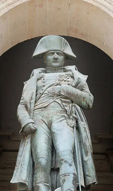 "Statue of Napoleon Bonaparte, Les Invalides, Paris, France."