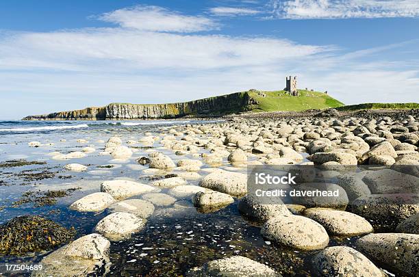 Dunstanburgh Castle Stock Photo - Download Image Now - Northumberland, Beach, Coastline