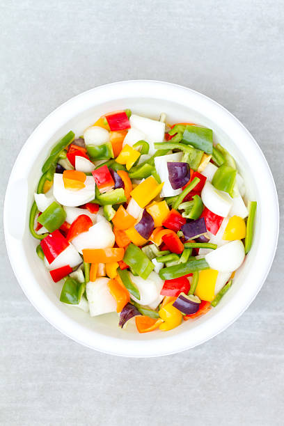 istock Pepper and Onion Mix Overhead in a bowl 177505710