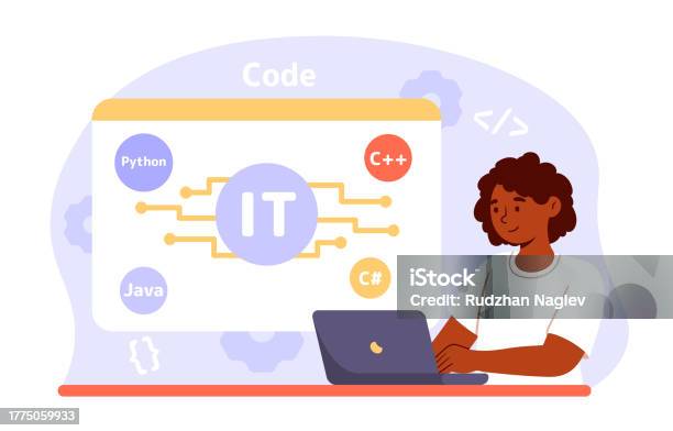 Computer Programming Vector Concept Stock Illustration - Download Image ...