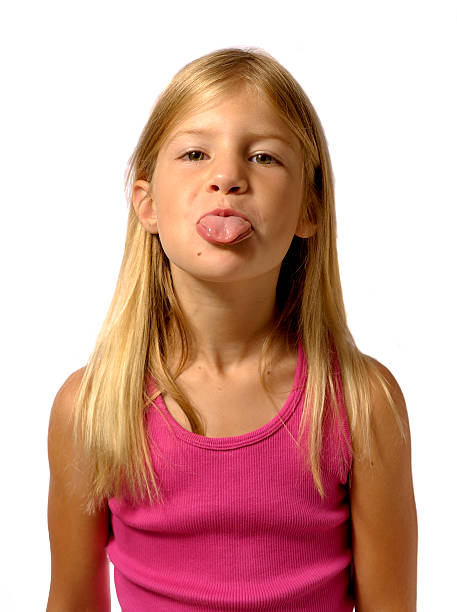 Tongue Girl Young Girl with Tongue short human hair women little girls stock pictures, royalty-free photos & images