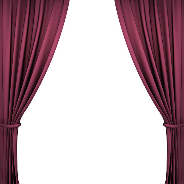 Red Velvet Theater Curtains stock photo