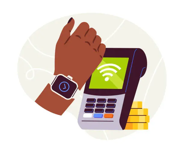 Vector illustration of Contactless payment vector concept