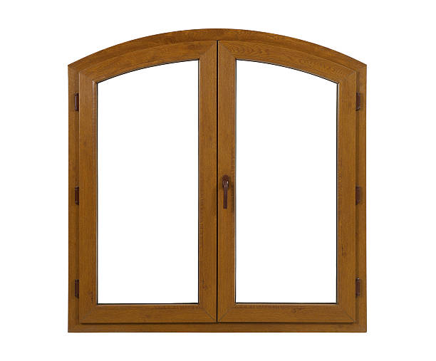 istock golden oak laminated arched pvc window 177508600