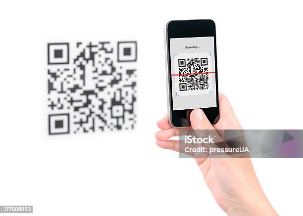 Capture Qr Code On Mobile Phone Stock Photo - Download Image Now - QR Code, Bar Code Reader, Mobile Phone