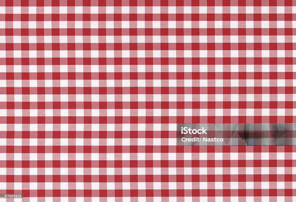 Classic linen tablecloth texture Red and white classic checked tablecloth texture with copy space Tablecloth Stock Photo