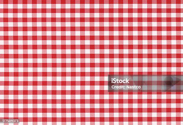 Classic Linen Tablecloth Texture Stock Photo - Download Image Now - Tablecloth, Checked Pattern, Red