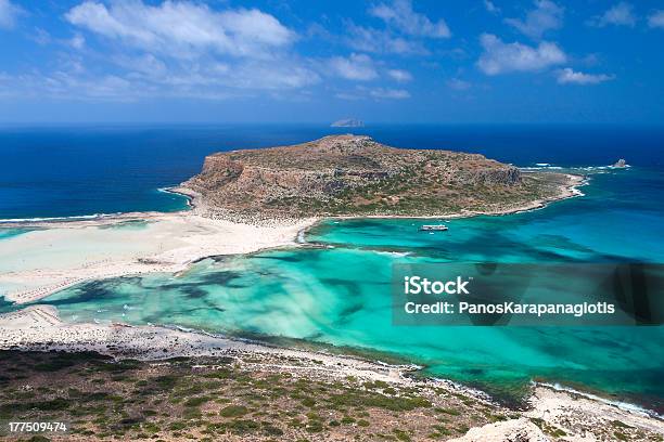 Balos Beach At Crete Island In Greece Stock Photo - Download Image Now - Aegean Sea, Balo, Beach