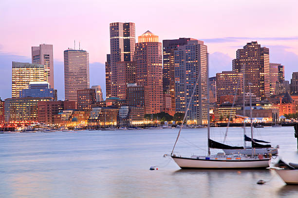 istock Boston skyline boats and Inner Harbor at dusk 177509594