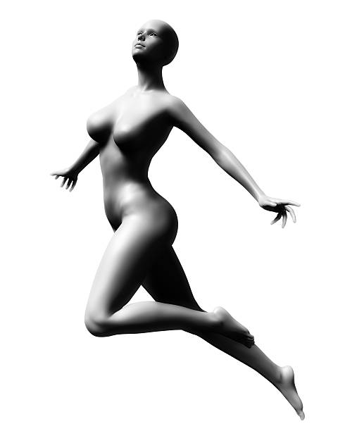 istock Alien or Cyborg Female Isolated on White 177509878