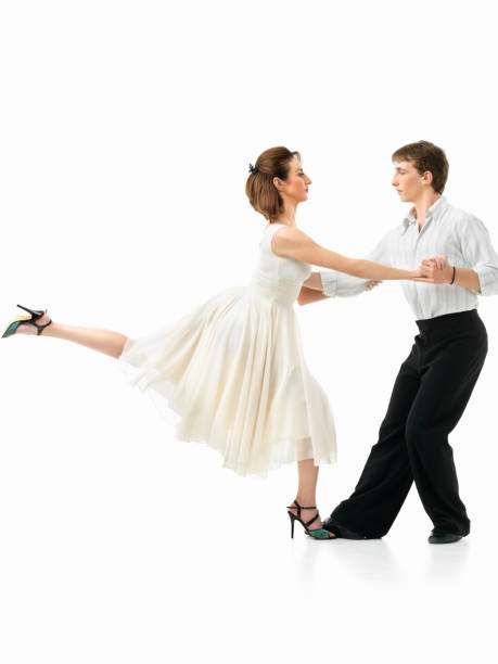 istock passionate dancing couple on white background 177509995