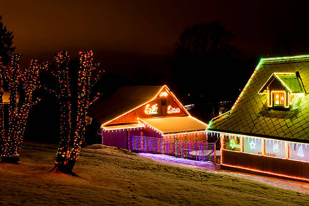 istock houses at Christmas 177510351
