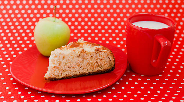 istock Homemade baking apple pie with cup of milk 177510638