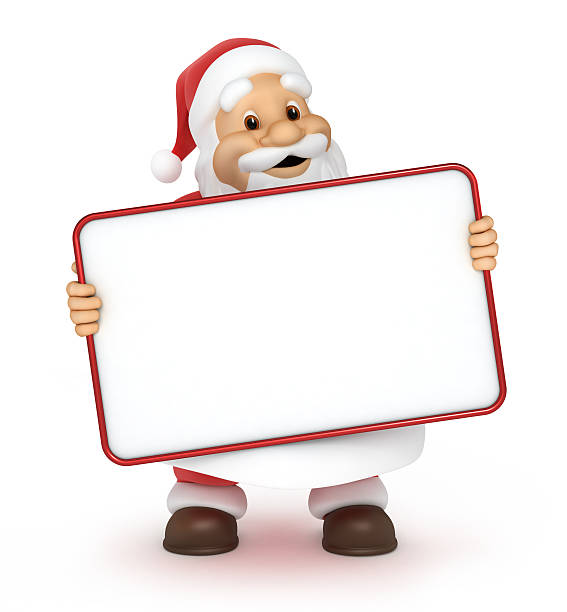 istock Santa claus with a blank billboard 177511202