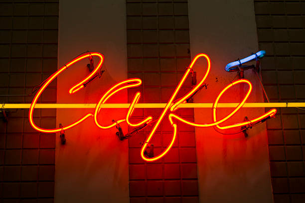 istock Neon Sign Reading “Café” 177511267