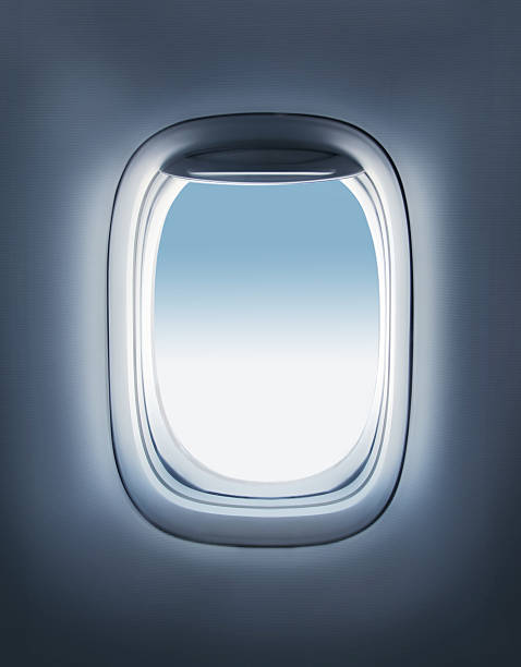 ventana de avión - porthole fotografías e imágenes de stock