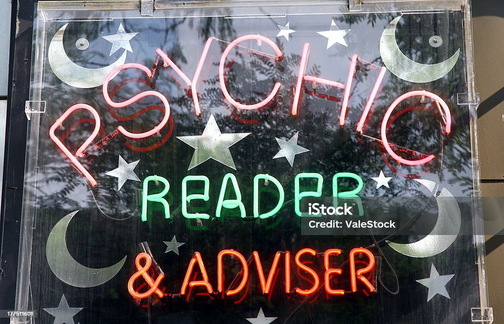 Psychic Reader A sign of a business of a psychic reader Fortune Telling Stock Photo
