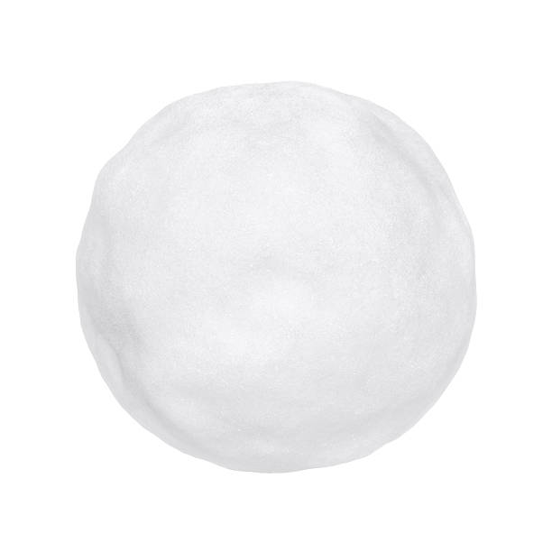 istock A round white snowball or hailstone on a white background 177512272