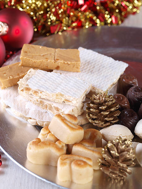 istock Spanish Christmas sweets on plate with decorations 177512414