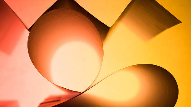 istock Paper Macro Abstract Line and Colorful Red and Yellow Gradient Background 1775141826