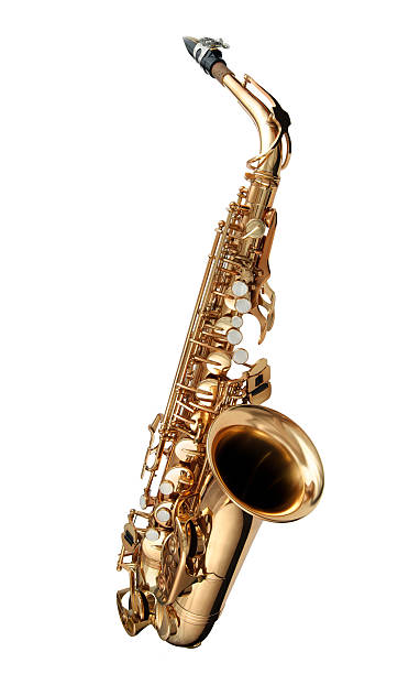 instrumento de jazz saxofone - close up musical instrument saxophone jazz - fotografias e filmes do acervo