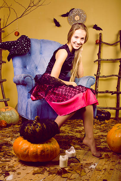 istock pretty blonde girl at halloween 177515745