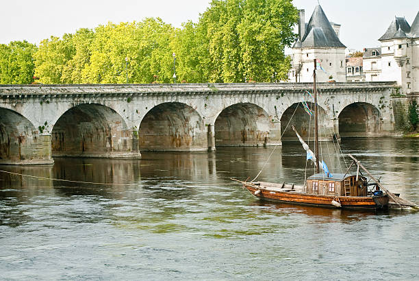 Medieval bridge Medieval bridge over the River Vienne in Chatellerault, France  chatellerault photos stock pictures, royalty-free photos & images