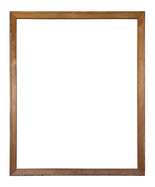 istock Old wooden picture frame with clipping path 177516328