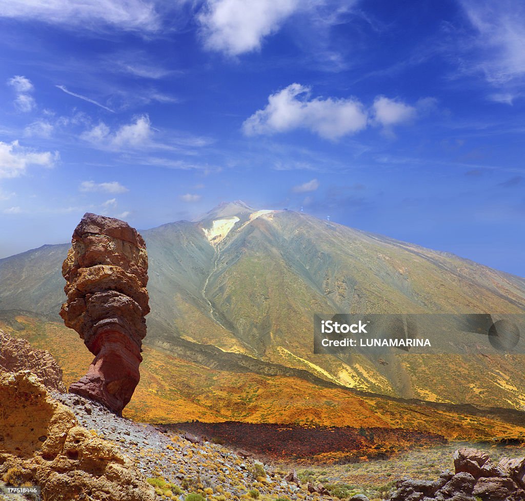 Teide National Park Roques de Garcia in Tenerife Teide National Park Roques de Garcia in Tenerife at Canary Islands Adventure Stock Photo