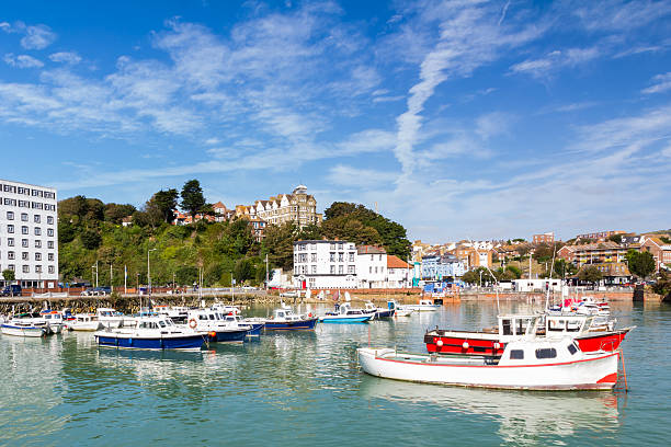 Folkstone Harbour Summers day at Folkstone Harbour Kent England UK kent england photos stock pictures, royalty-free photos & images