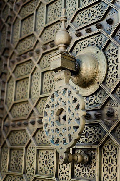 istock Arabic decoration on golden gate in Rabat, Morocco. 177519217