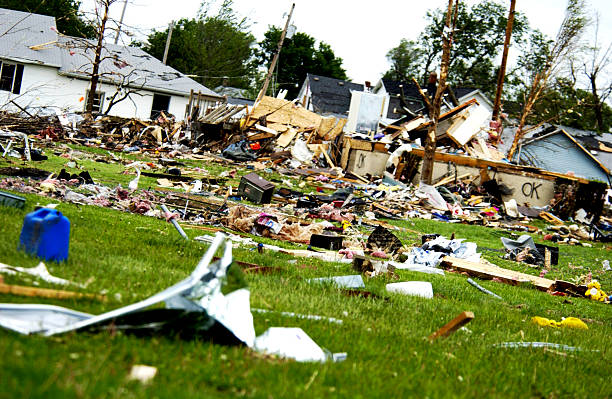 Storm damage stock photo