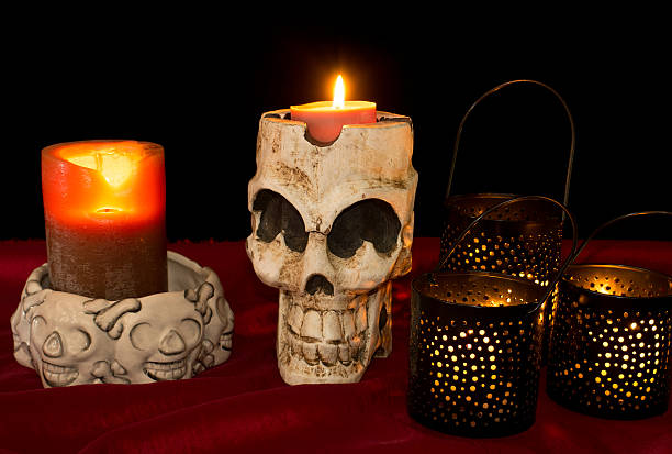 istock Day of The Dead Skull & Candles 177519303