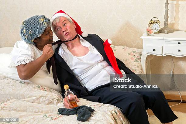 Angry Wife And Drunk Husband Stock Photo - Download Image Now - Addict, Adult, Alcohol - Drink