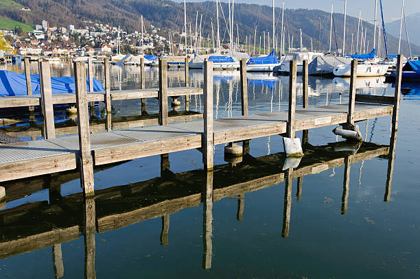 istock Wooden dock in Zug lake 177520131