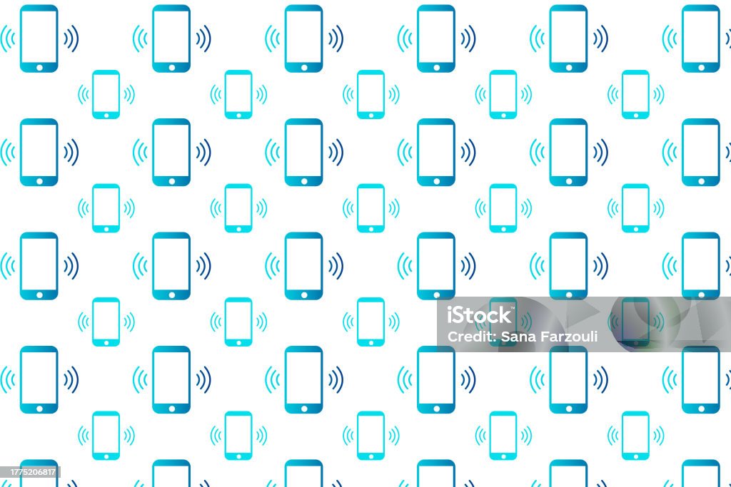 Abstract Phone Call Pattern Background Stock Illustration - Download ...