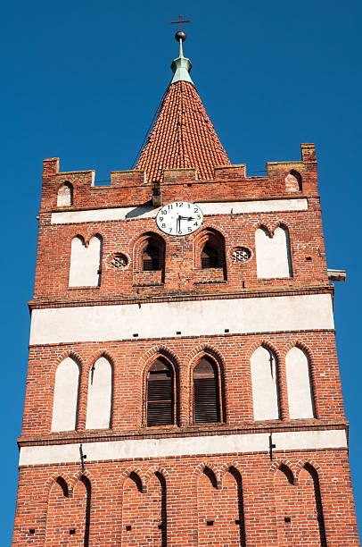 church of st george w pravdinsk (wcześniej friedland). kaliningr - pravdinsk zdjęcia i obrazy z banku zdjęć