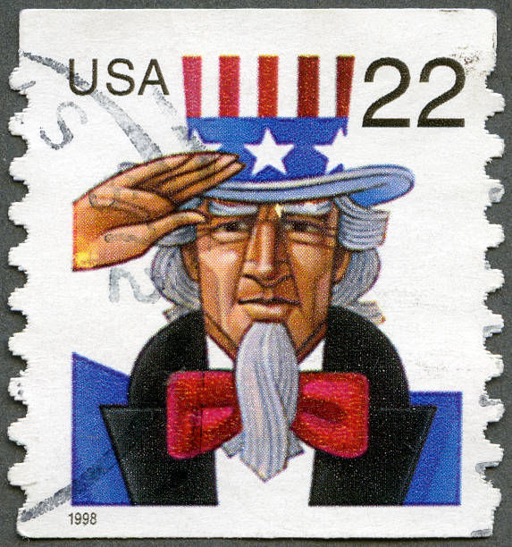 Postage stamp USA 1998 shows Uncle Sam