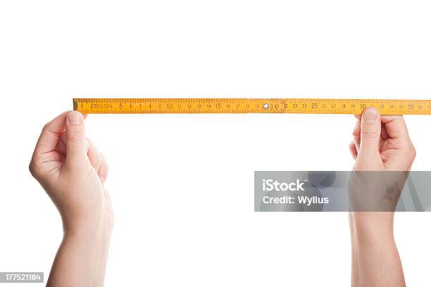 Hands Holding Wooden Folding Ruler Stock Photo - Download Image Now - Accuracy, Adult, Centimeter